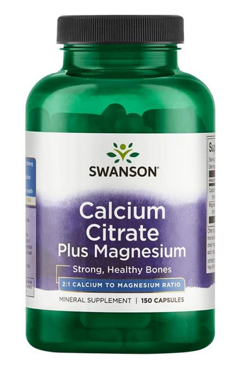 Swanson Calcium citrate plus magnesium 150 cap