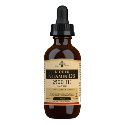 Solgar Vitamin D3 2500 IU (62.5) Liquid 59ml Natural Orange